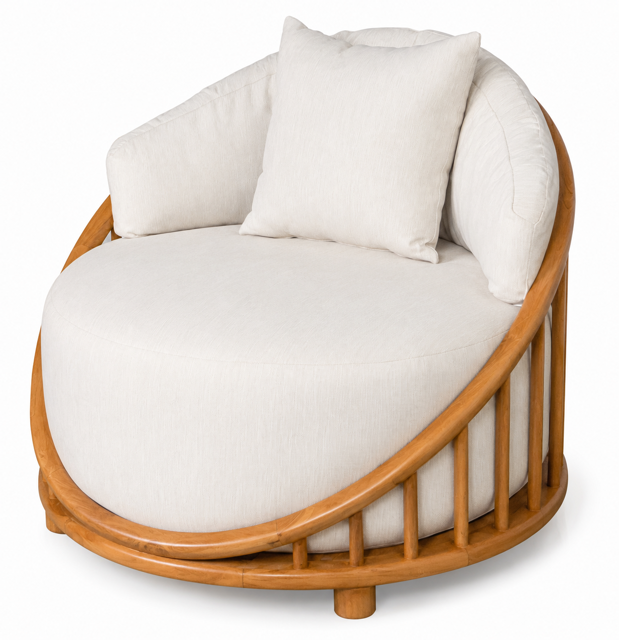 Orlando Occasional Chair | Solid Teak Timber and fabric cushions