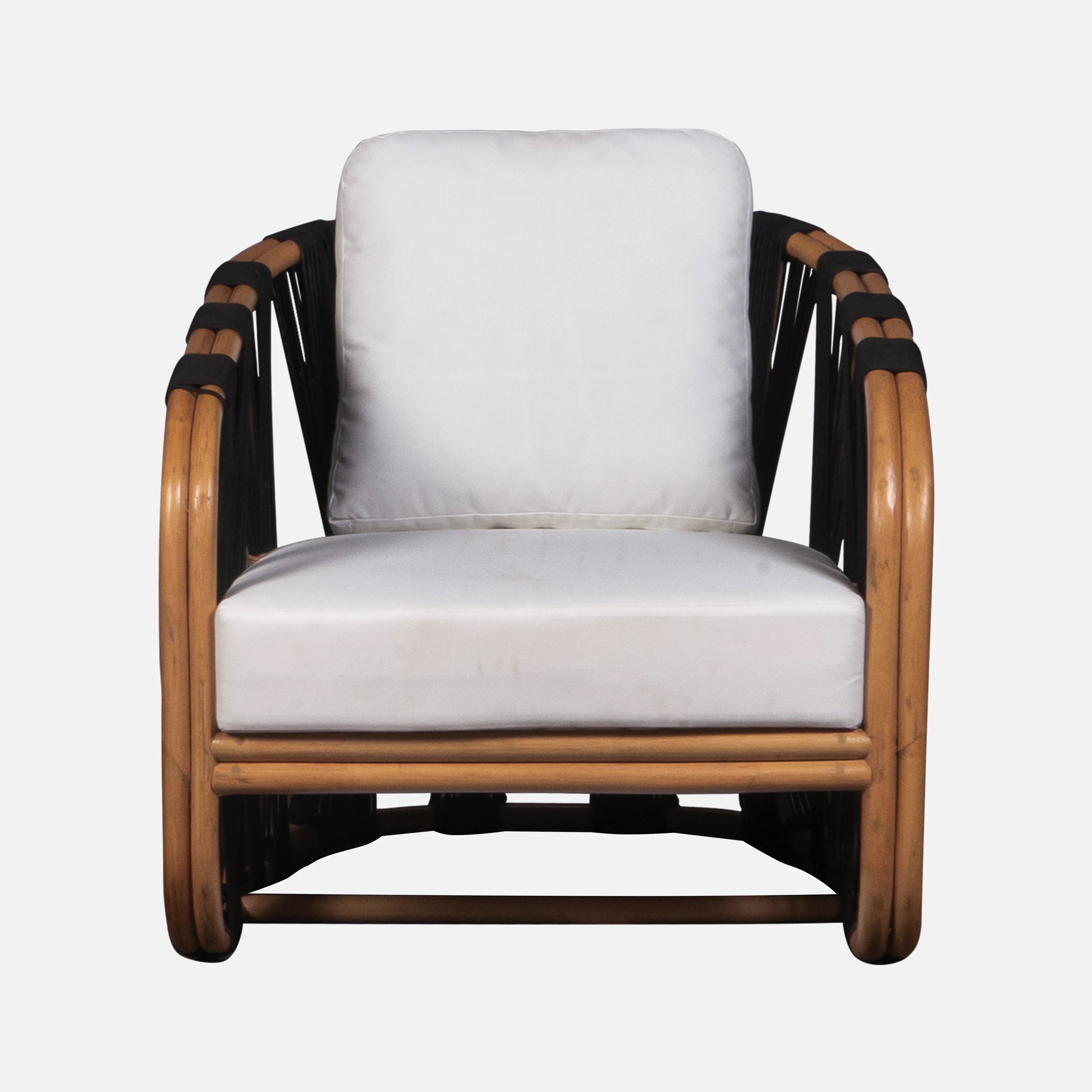 Adore Armchair | Rattan & Black Rope Lounge Chair