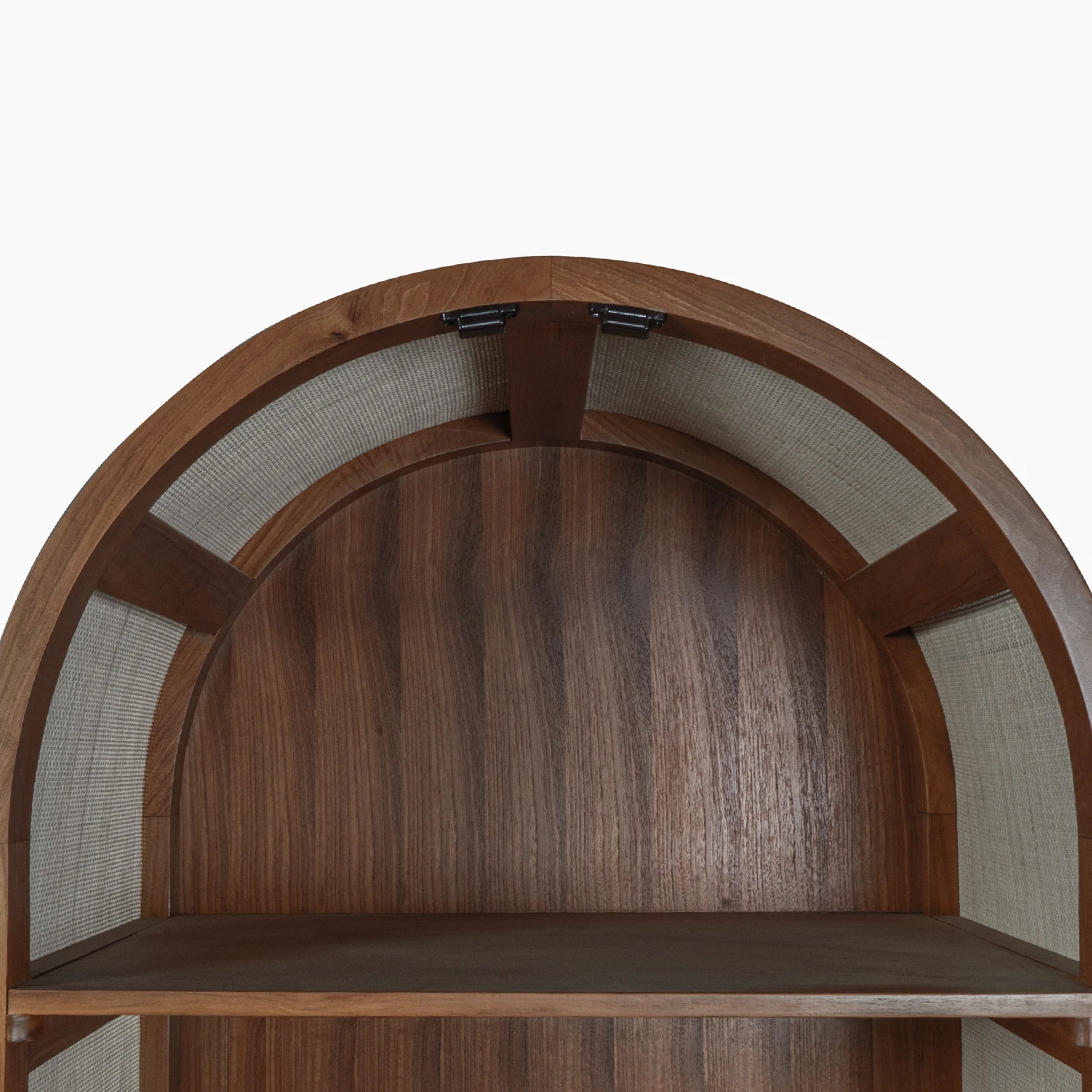 Dallas Tall Cabinet , 2 rattan inlay doors and 2 drawers | Solid Teak Frame