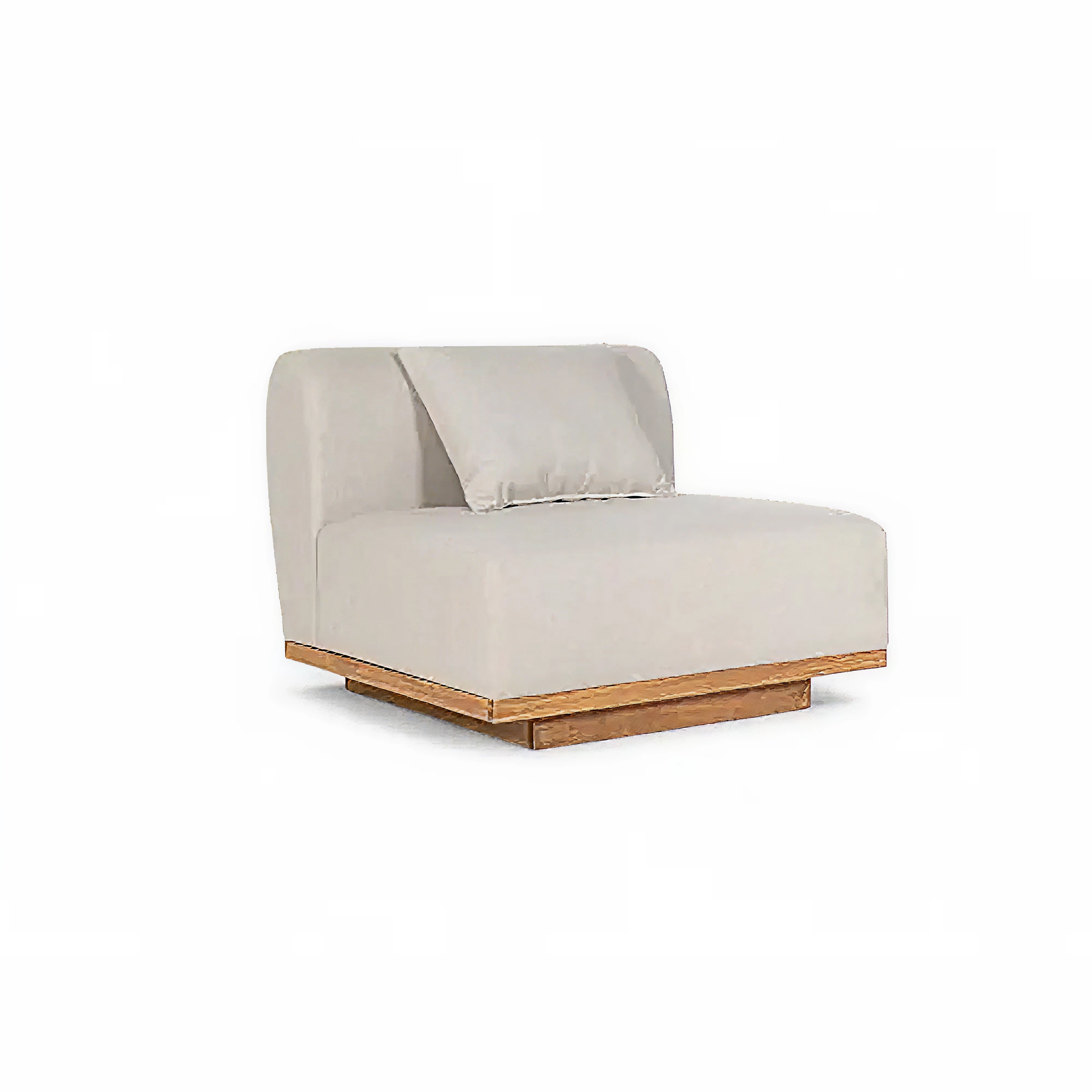 Jenne 1-Seater Modular Lounge | Teak & Fabric