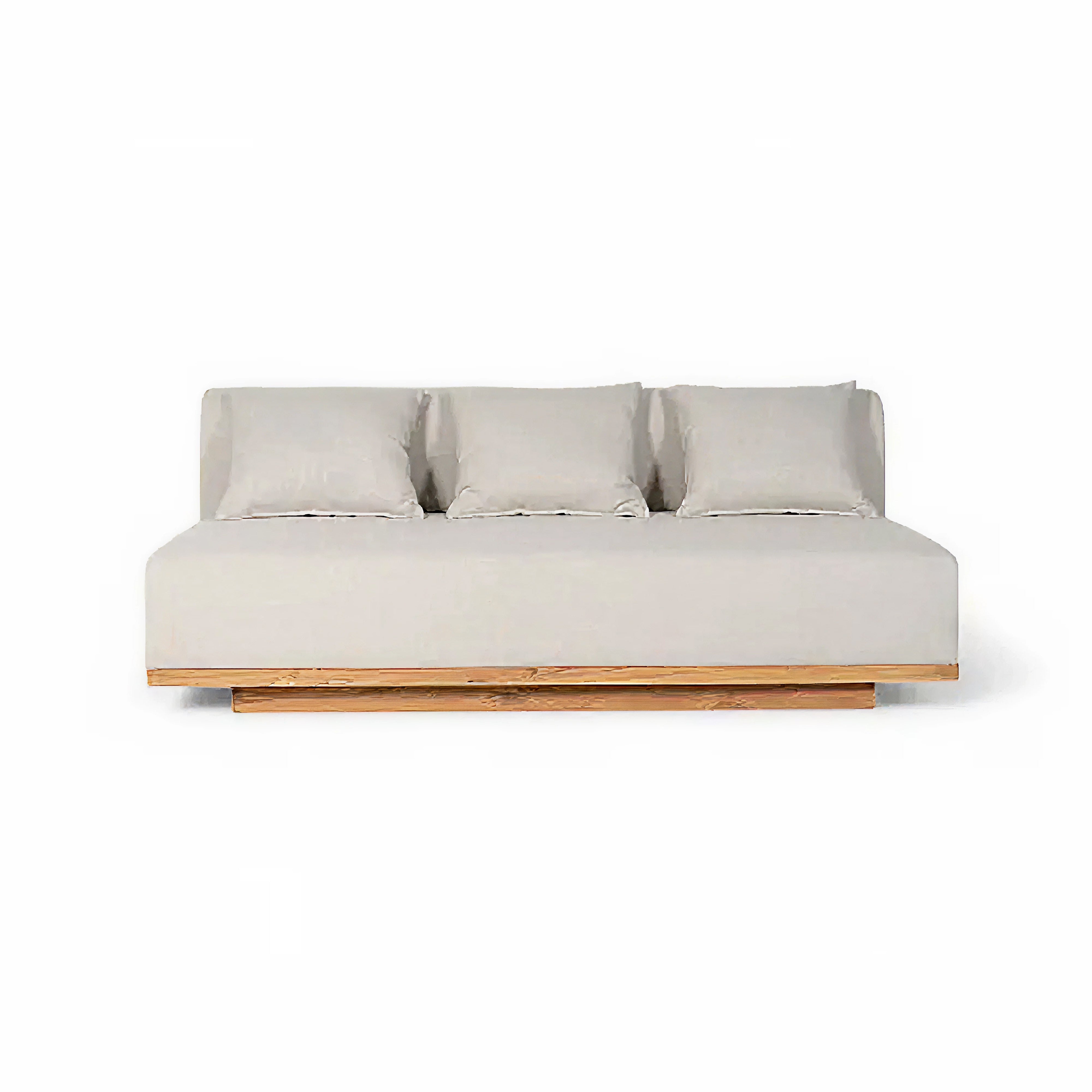 Jenne 2-Seater Modular Lounge | Teak Timber and Fabric