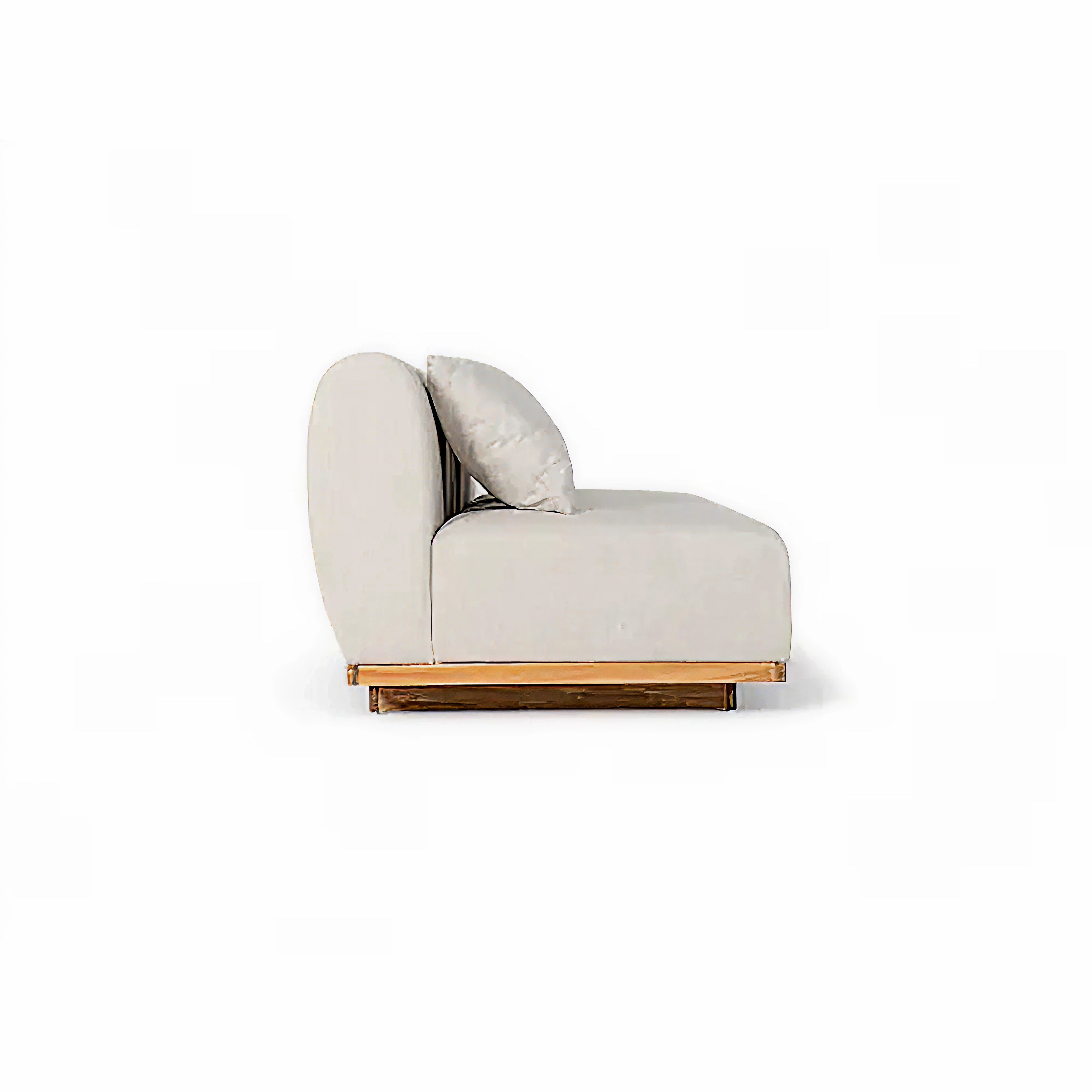 Jenne 2-Seater Modular Lounge | Teak Timber and Fabric