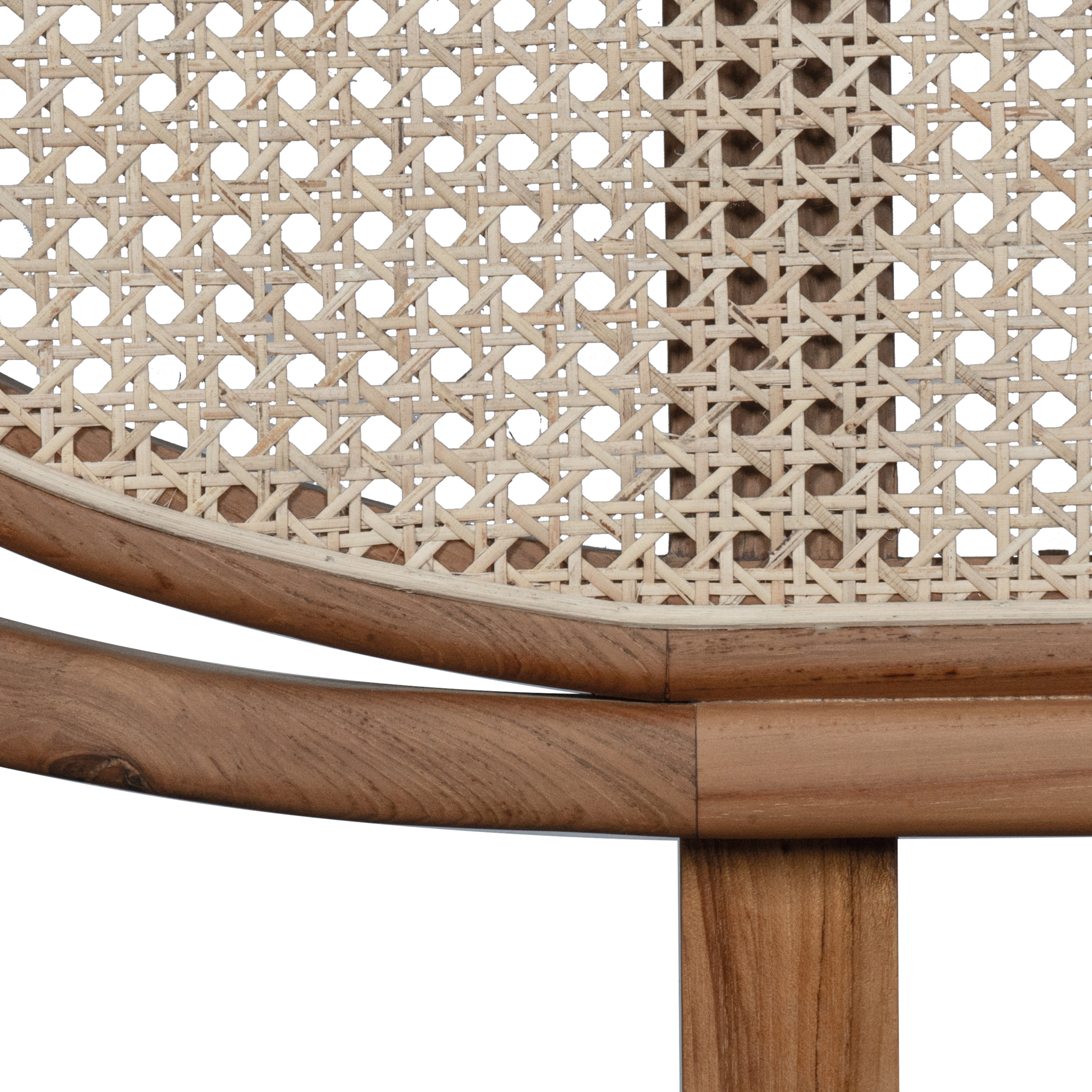 Latana Bed Head | Solid Teak Timber and Rattan inlay