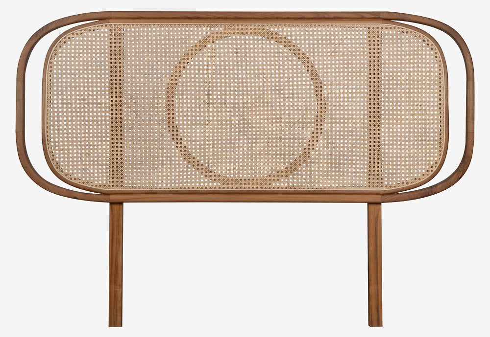 Latana Bed Head | Solid Teak Timber and Rattan inlay