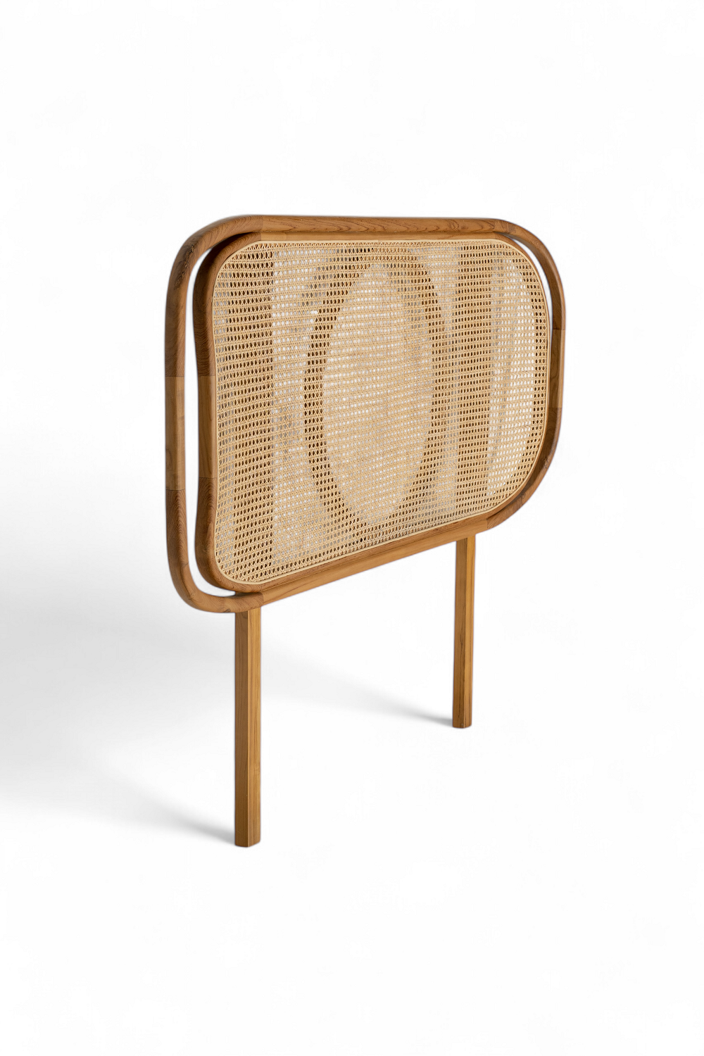 Latana Bed Head | Solid Teak Timber and Rattan inlay
