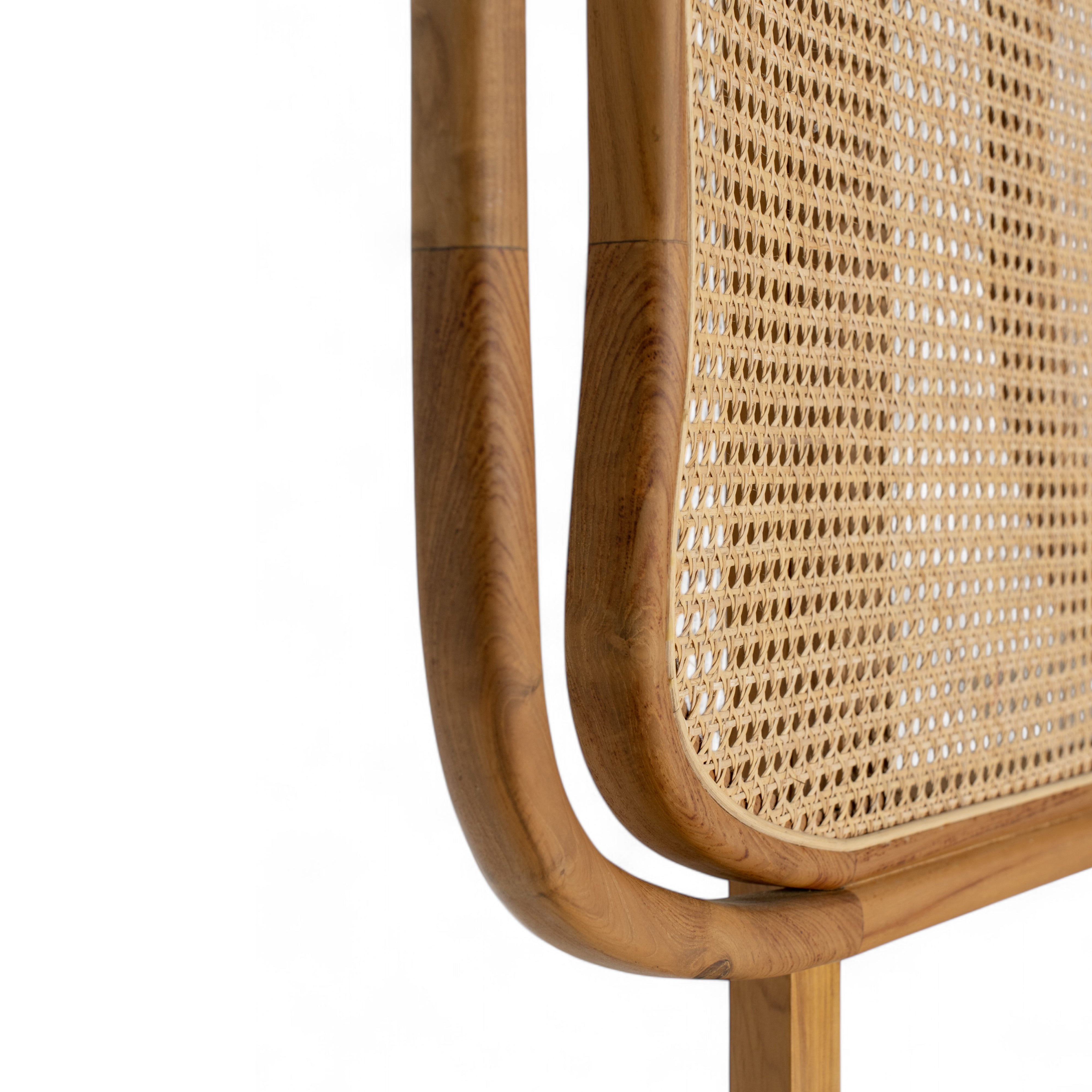Latana Bed Head | Solid Teak Timber and Rattan inlay