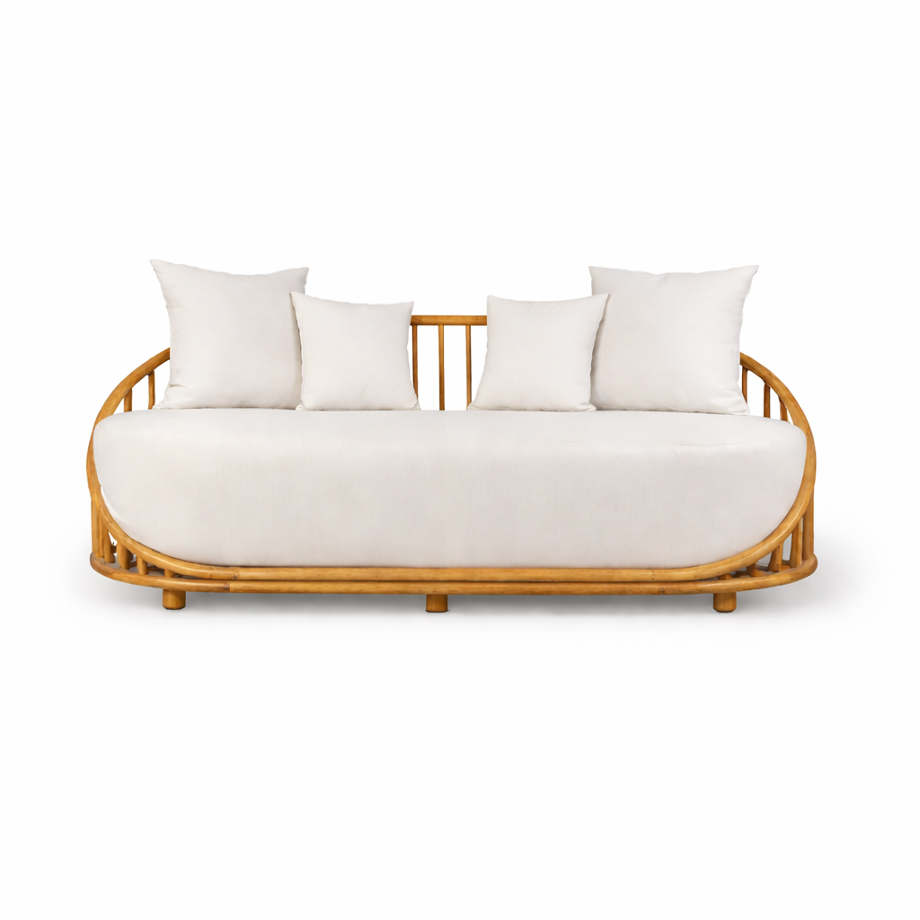 Orlando Sofa | Solid Teak Timber & Fabric Upholstery