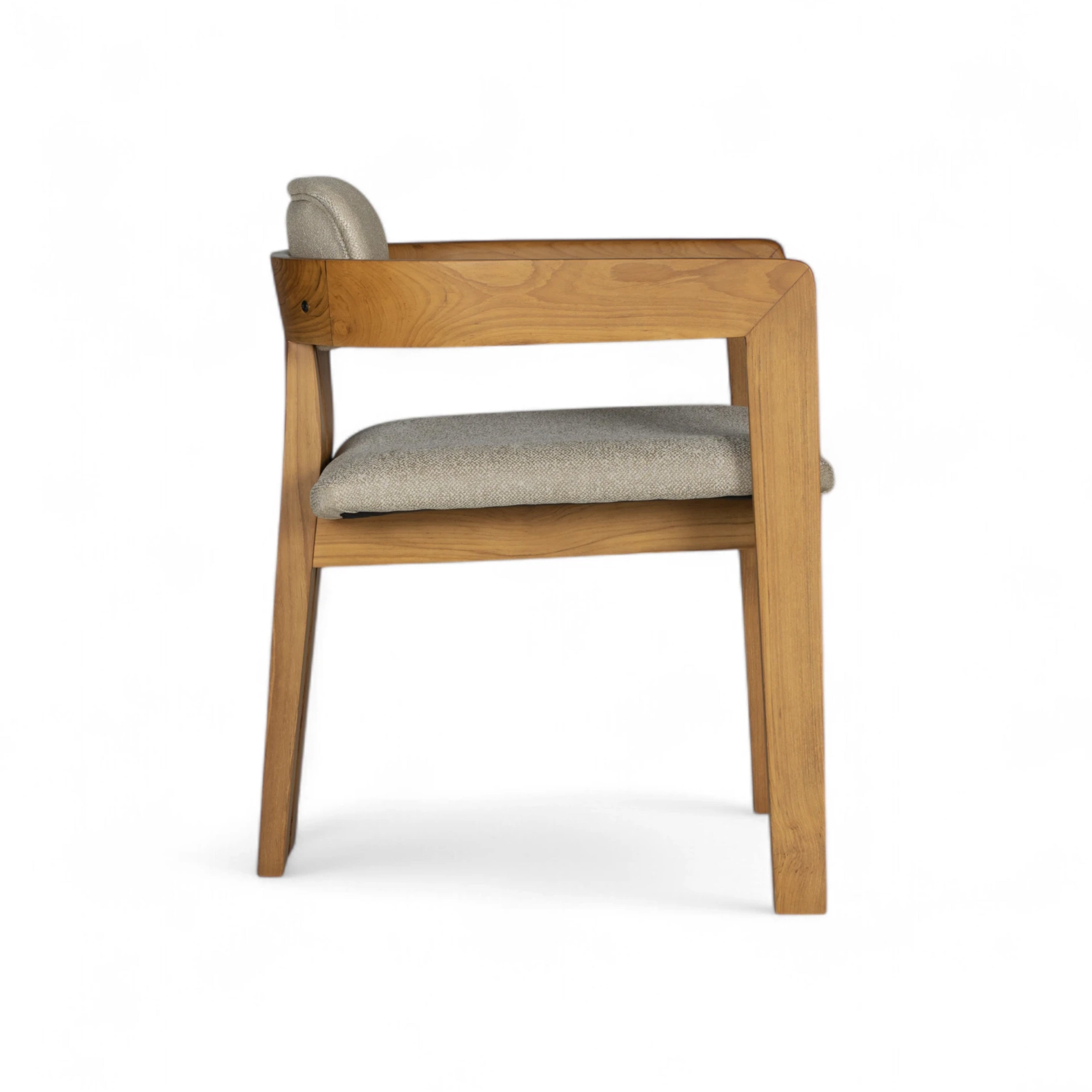 Solaro Dining Chair | Solid Teak Timber and fabric upholstery