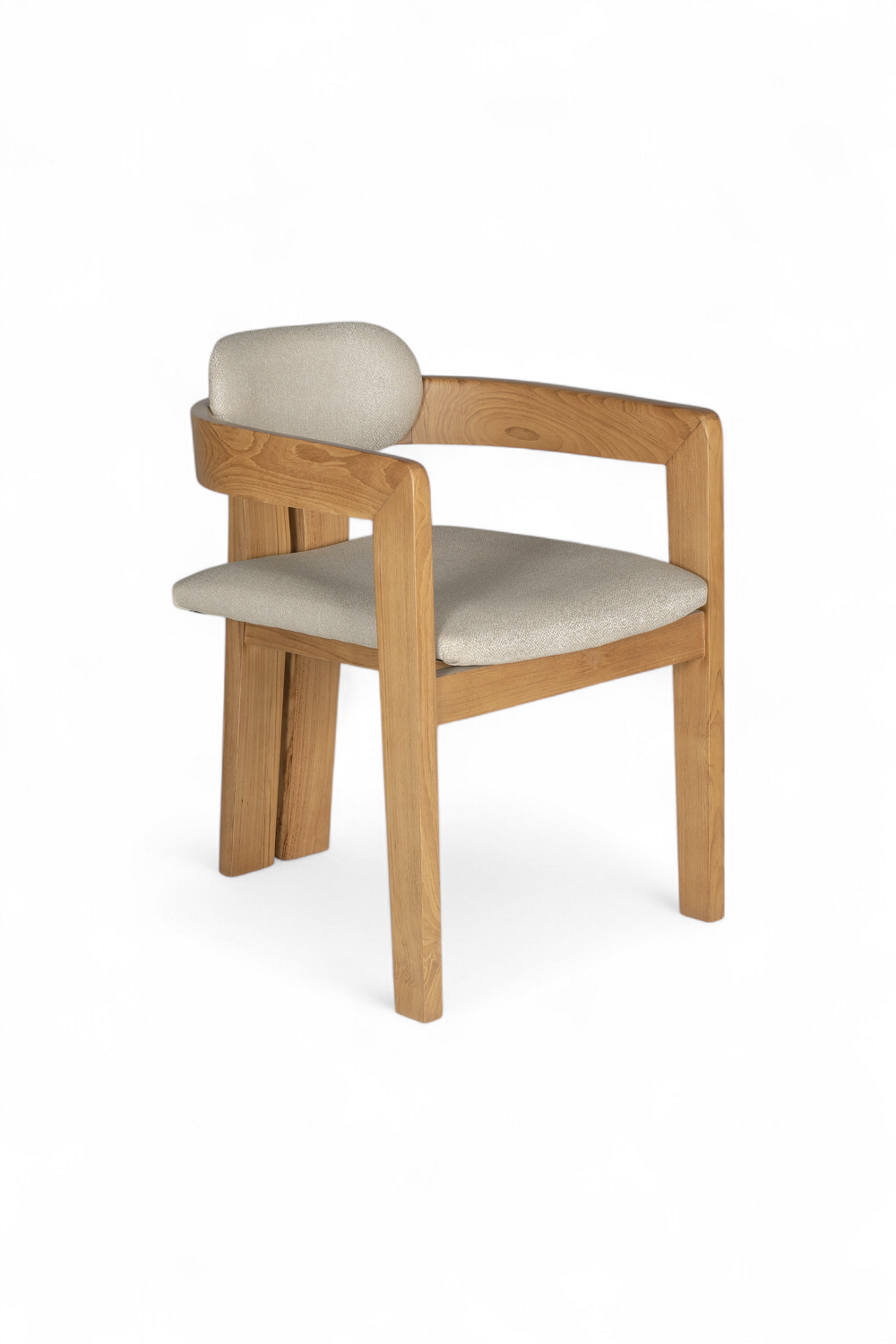 Solaro Dining Chair | Solid Teak Timber and fabric upholstery