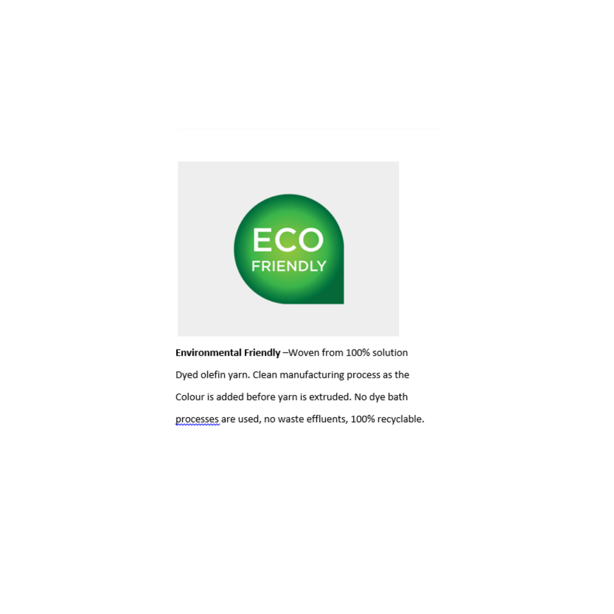 Commercial Grade Fabrics - Environmental Friendly