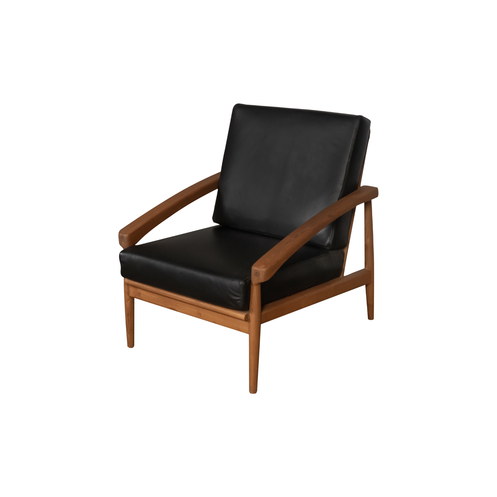 Mainline Armchair | Solid Teak Timber and Italian Leather
