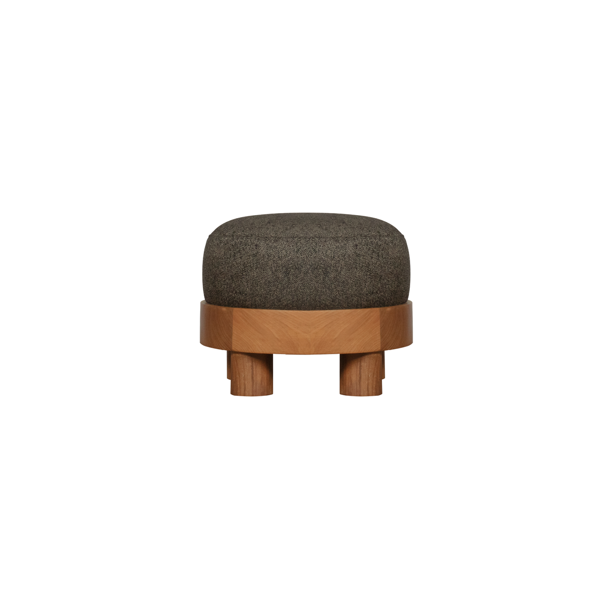 Jaz Ottoman | Solid Teak Timber, fabric padded seat