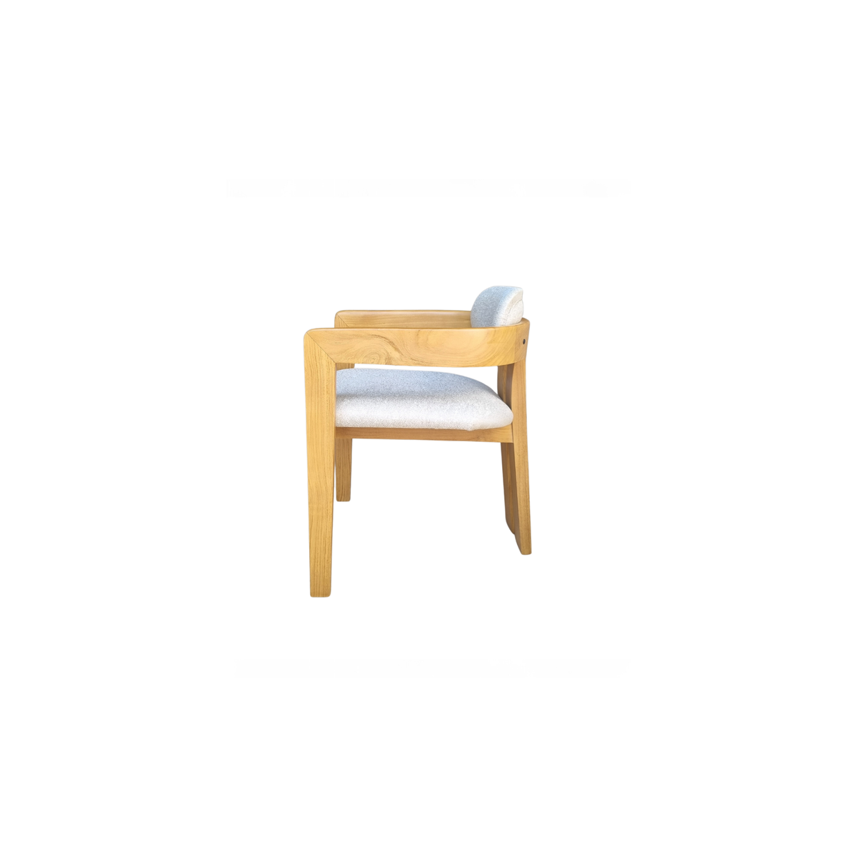 Solaro Dining Chair | Solid Teak Timber and fabric upholstery