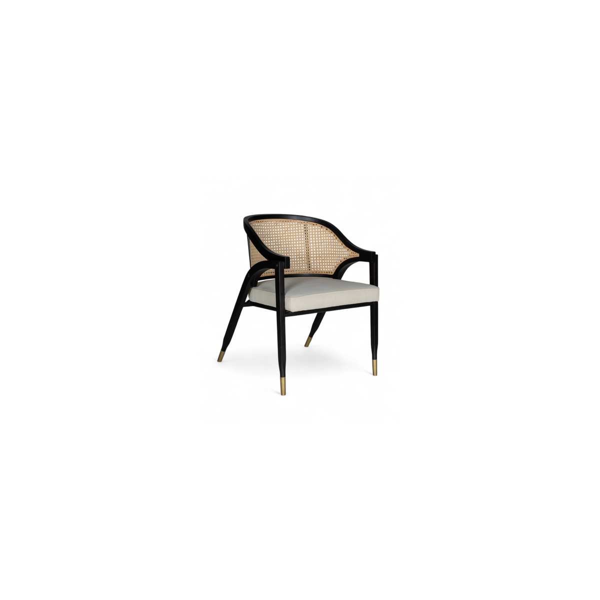Latana Dining Arm Chair | Solid Teak Timber with rattan inlay