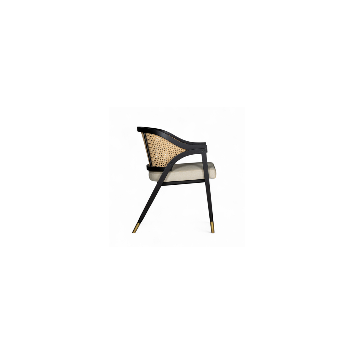 Latana Dining Arm Chair | Solid Teak Timber with rattan inlay