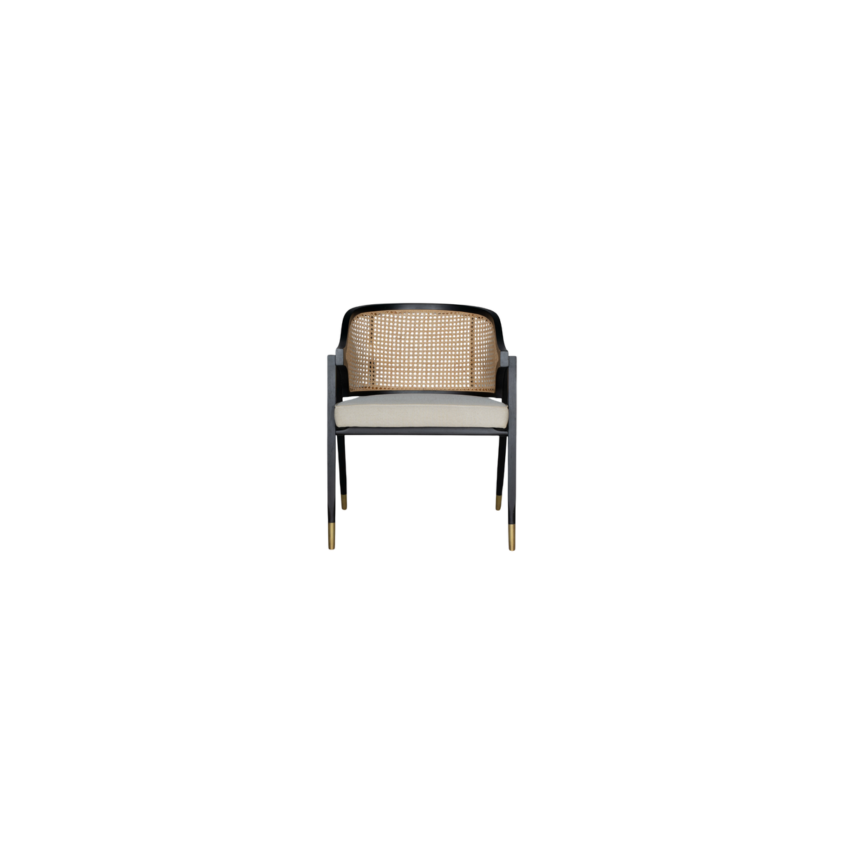 Latana Dining Arm Chair | Solid Teak Timber with rattan inlay