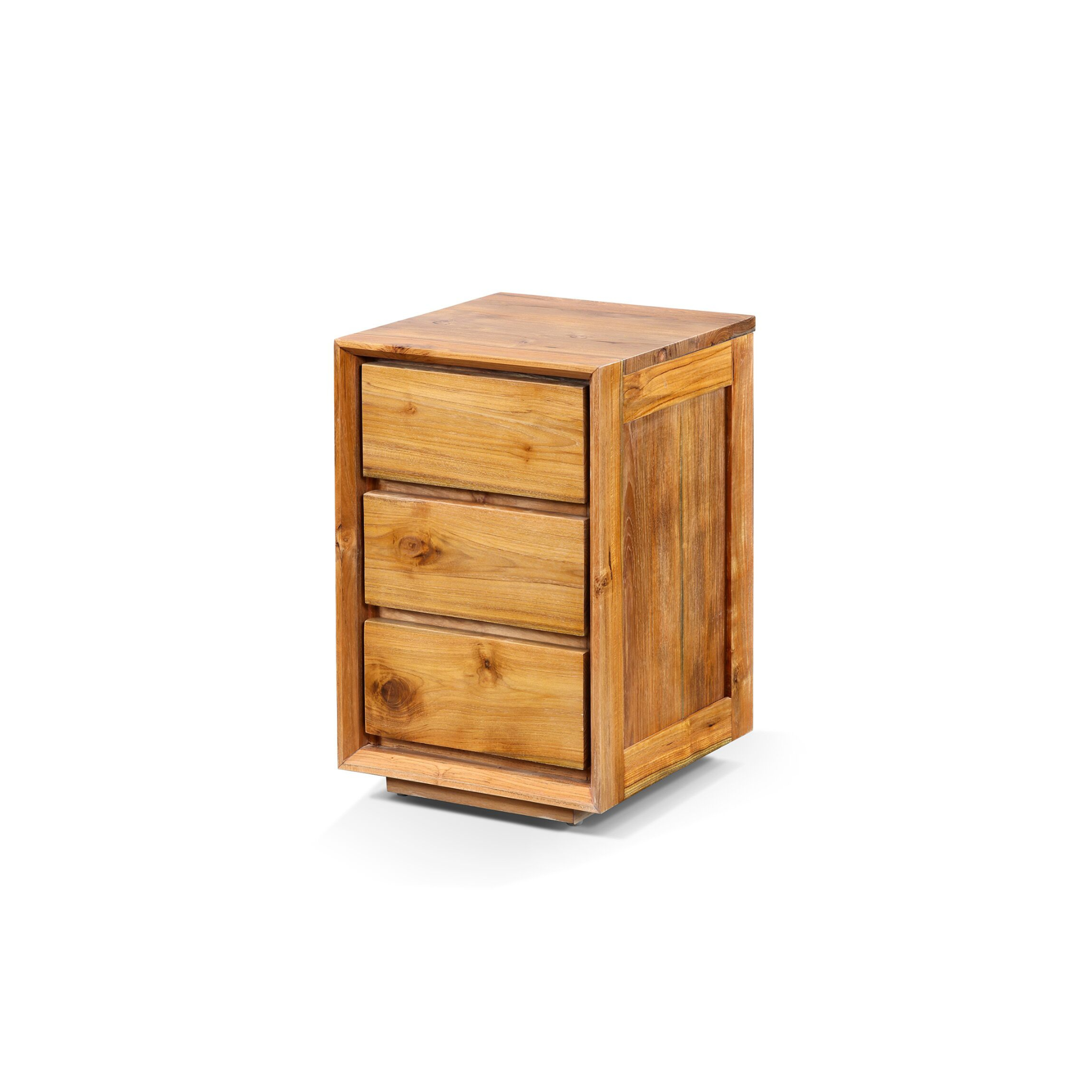 Floating Bedside 3 drawers | Solid Teak Timber