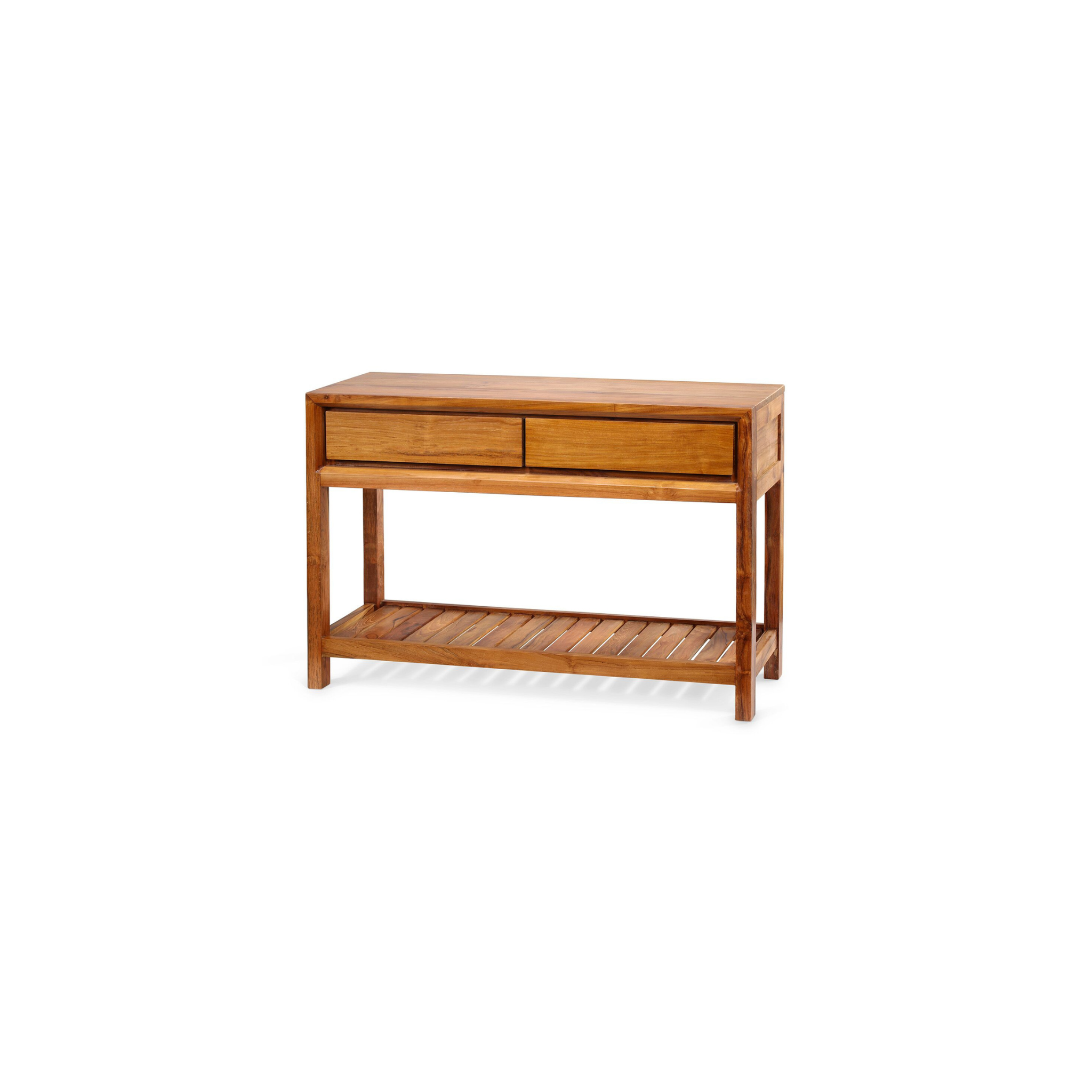 Floating Console 2 drawers | Solid Teak Timber