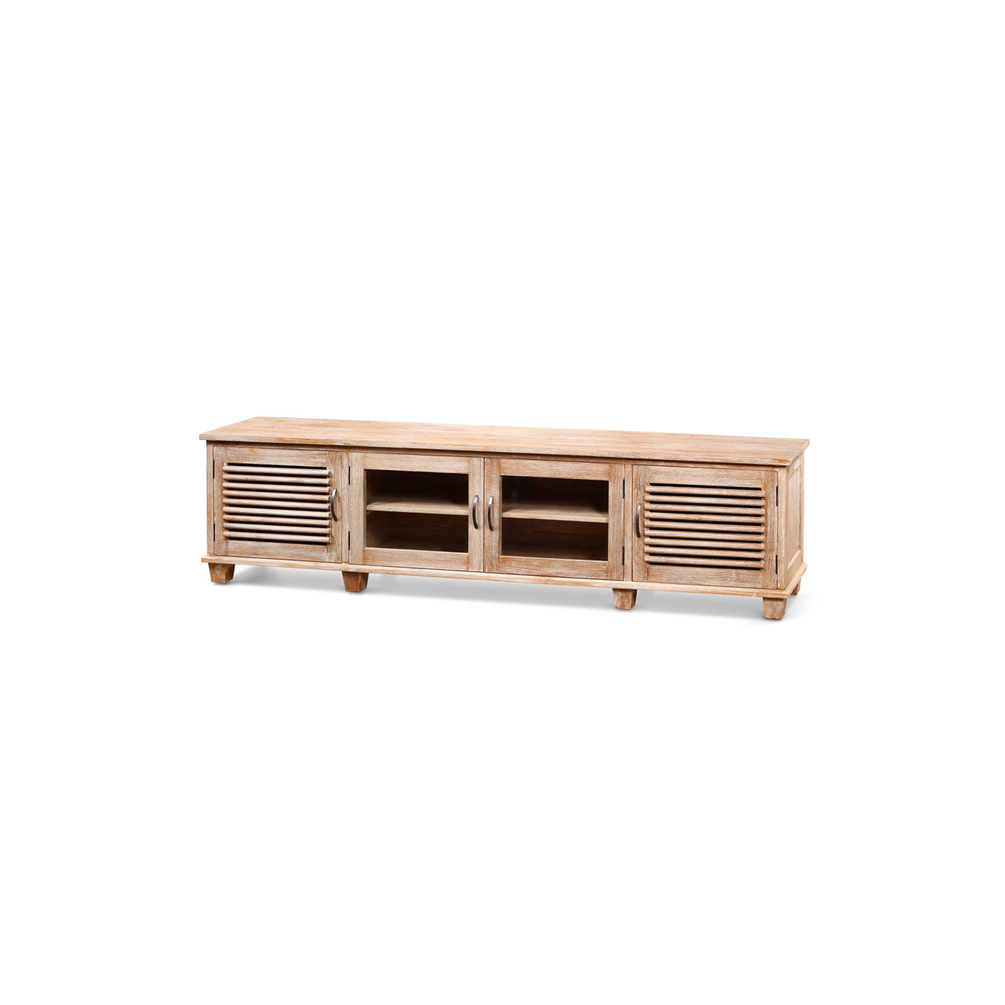 Ceasar TV Unit 2 timber, 2 glass doors