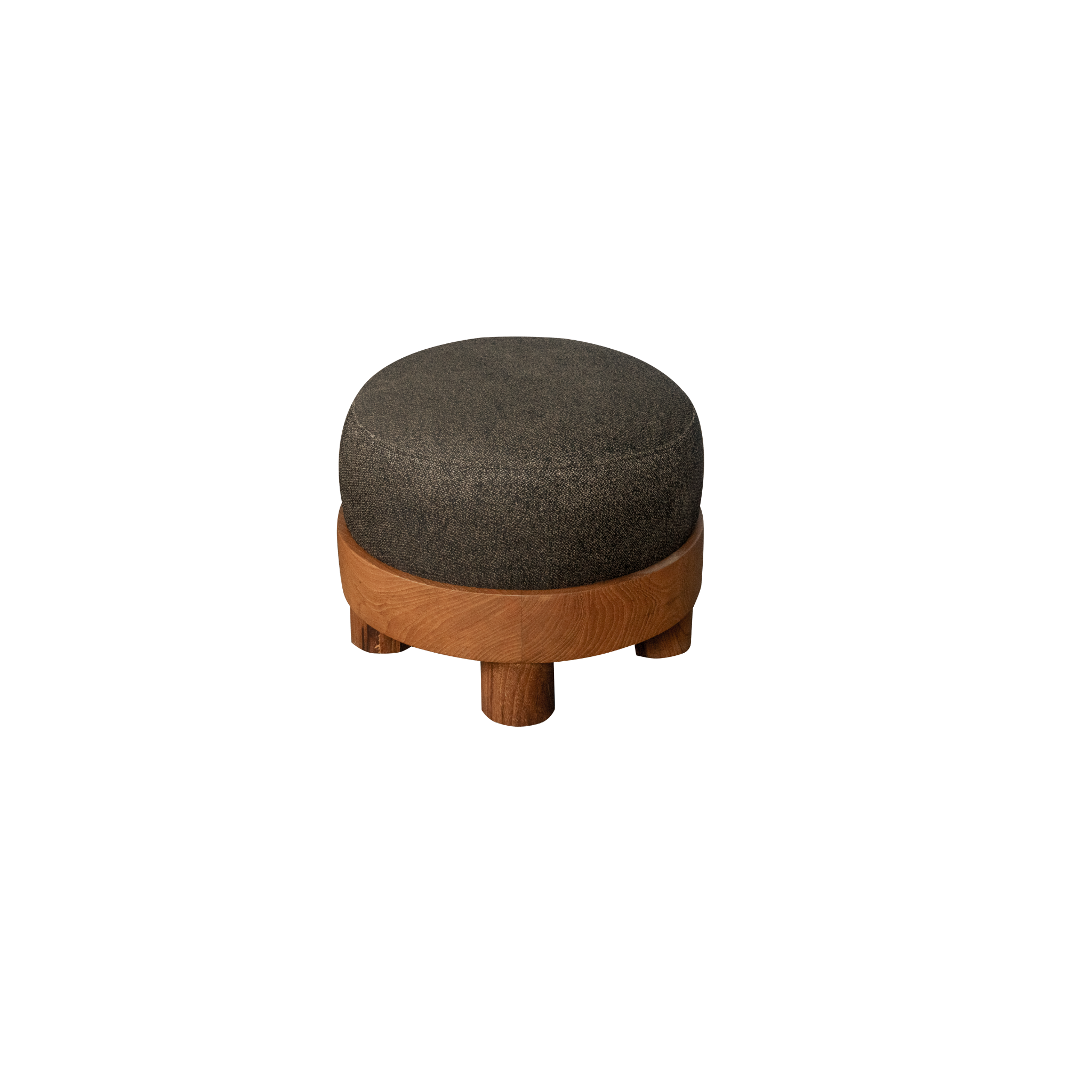Jaz Ottoman | Solid Teak Timber, fabric padded seat