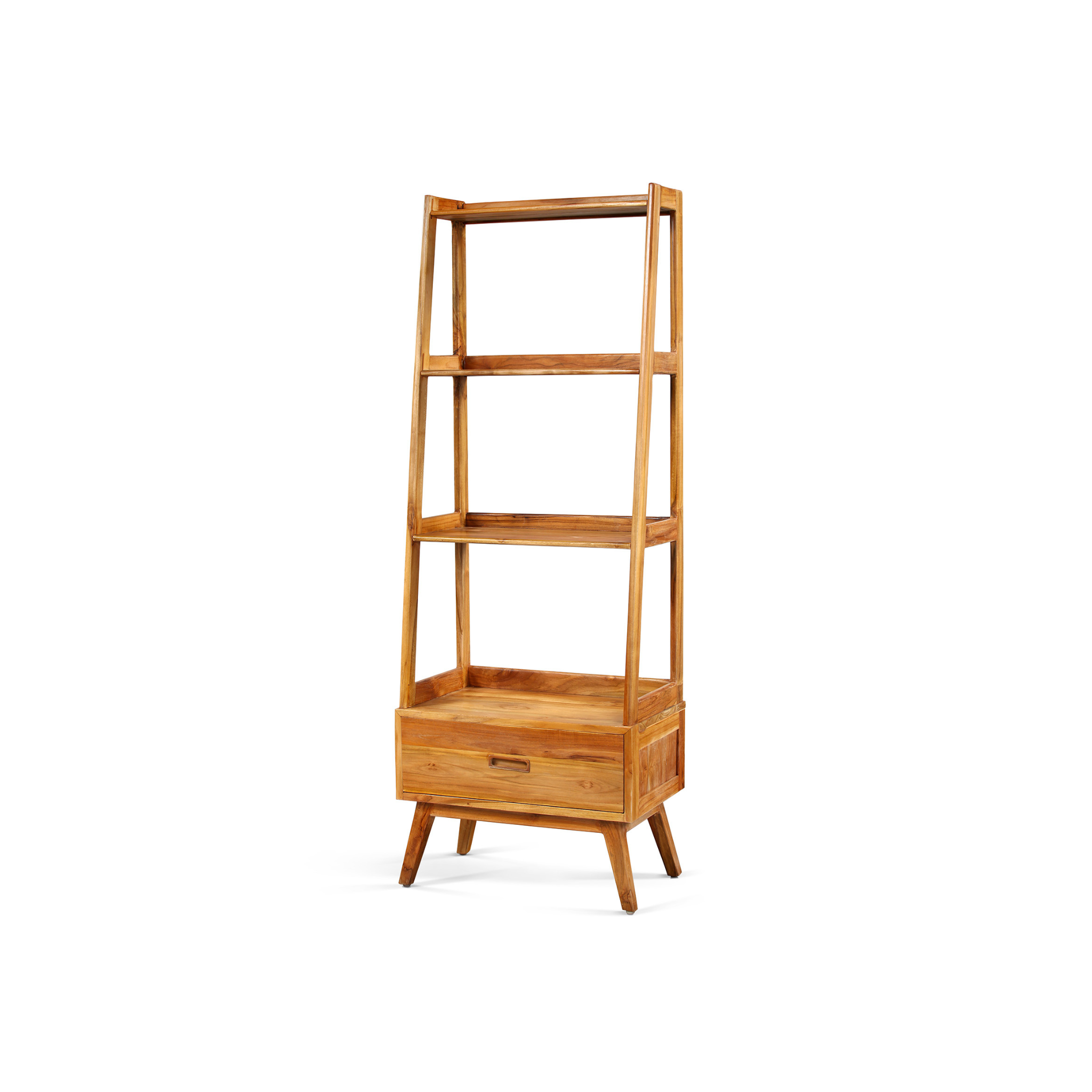 Oslo Retro Shelf 1 drawer | Solid Teak Timber