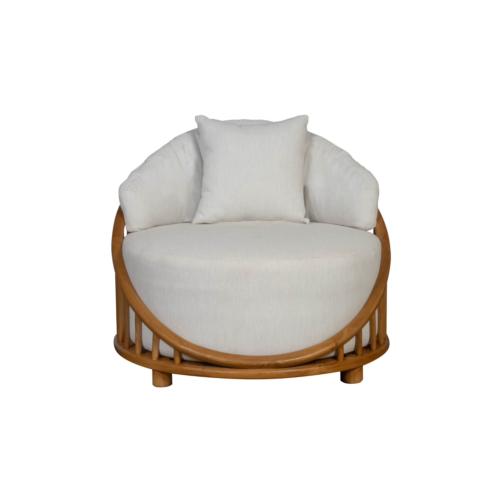 Orlando Occasional Chair | Solid Teak Timber and fabric cushions