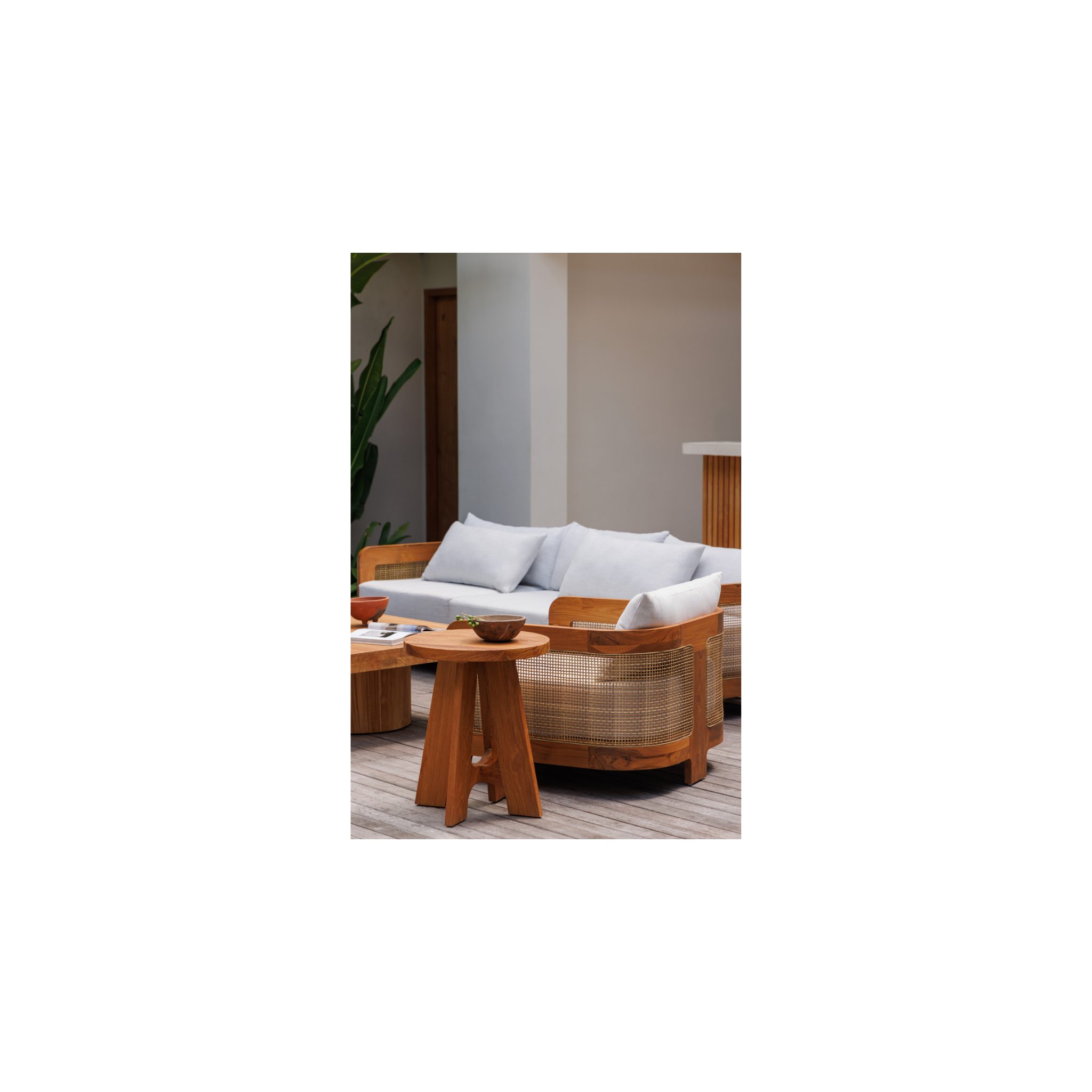 Jonas Rustic Side Table | Solid Teak Timber