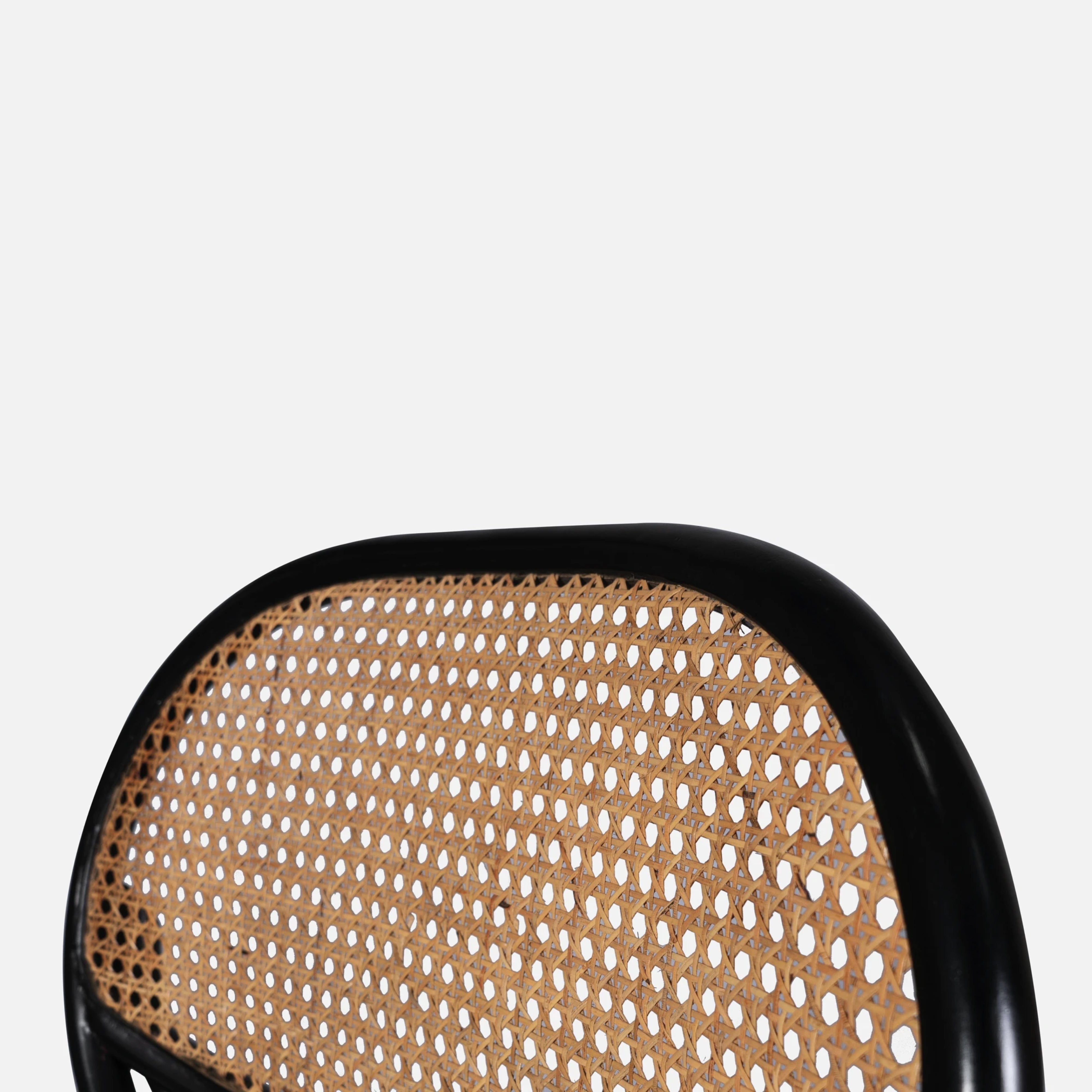 Venice Armchair | Black Rattan Chair with Cushion