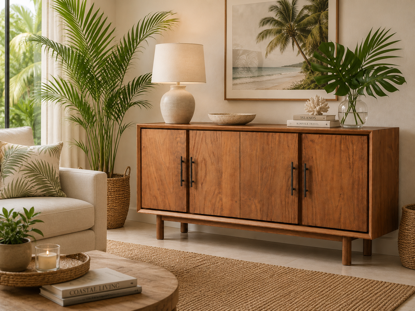 Florence Buffet 4 Doors | Solid Teak Timber