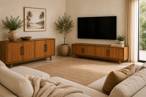 Florence Buffet 4 Doors | Solid Teak Timber