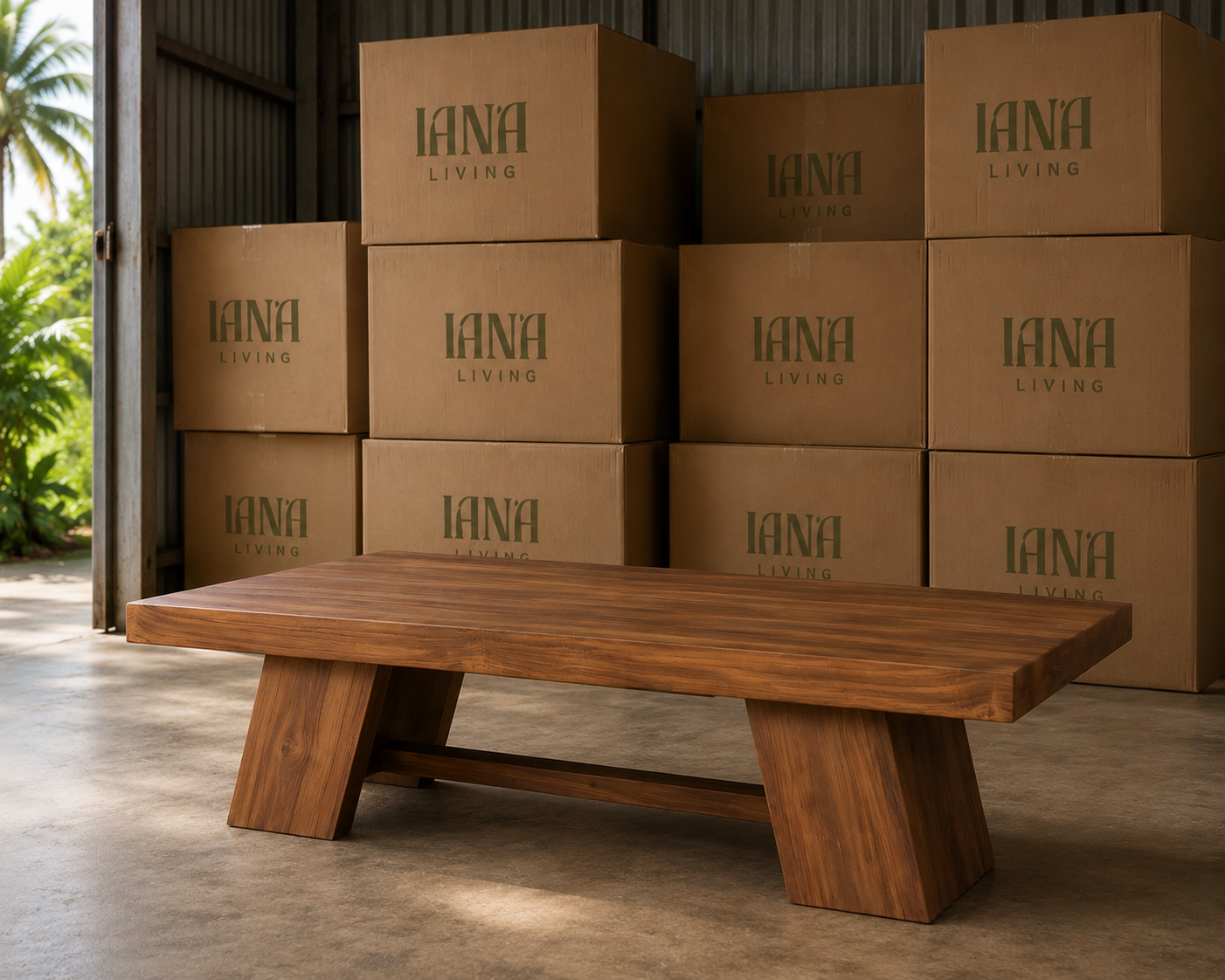 Jonas Rustic Coffee Table | Solid Teak Timber