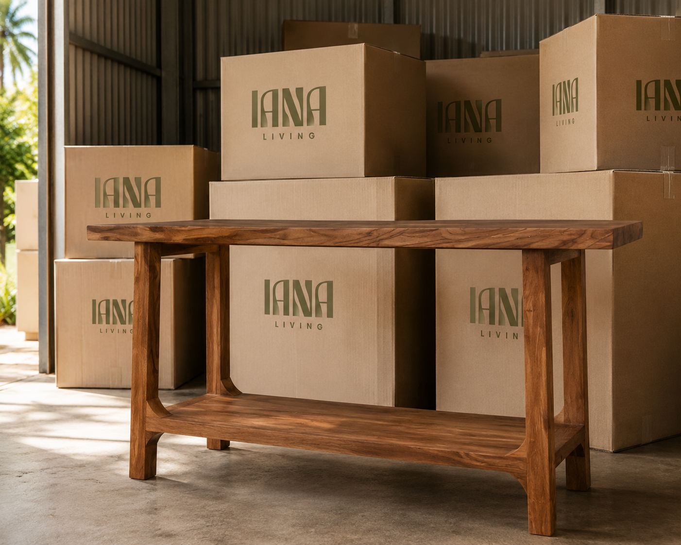 Jonas Rustic Console | Solid Teak Timber