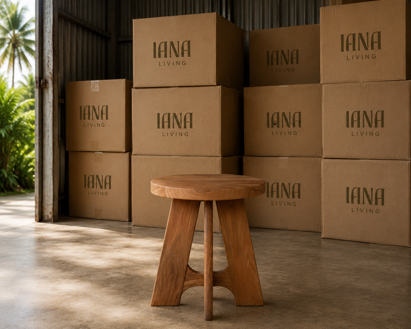 Jonas Rustic Side Table | Solid Teak Timber