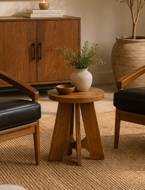 Jonas Rustic Side Table | Solid Teak Timber