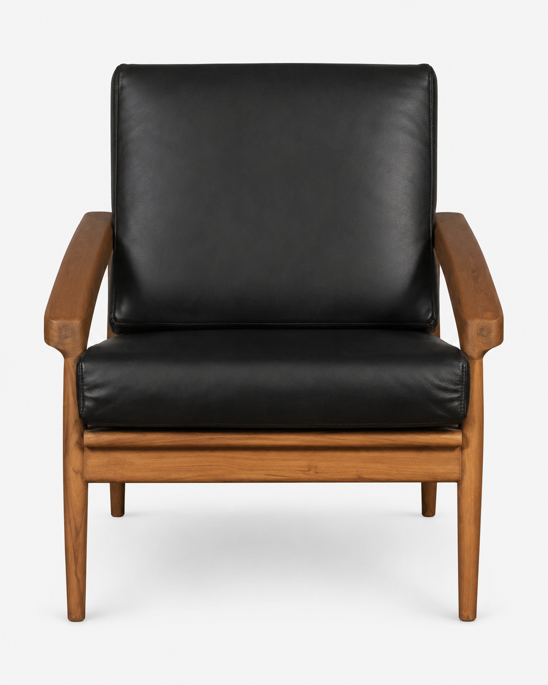 Mainline Armchair | Solid Teak Timber and Italian Leather