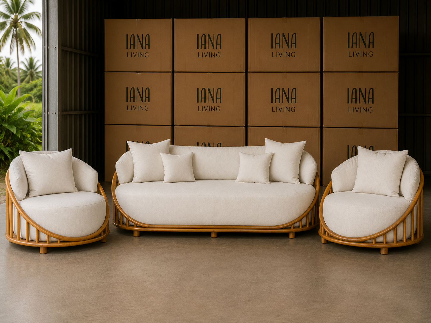 Orlando Occasional Chair | Solid Teak Timber and fabric cushions