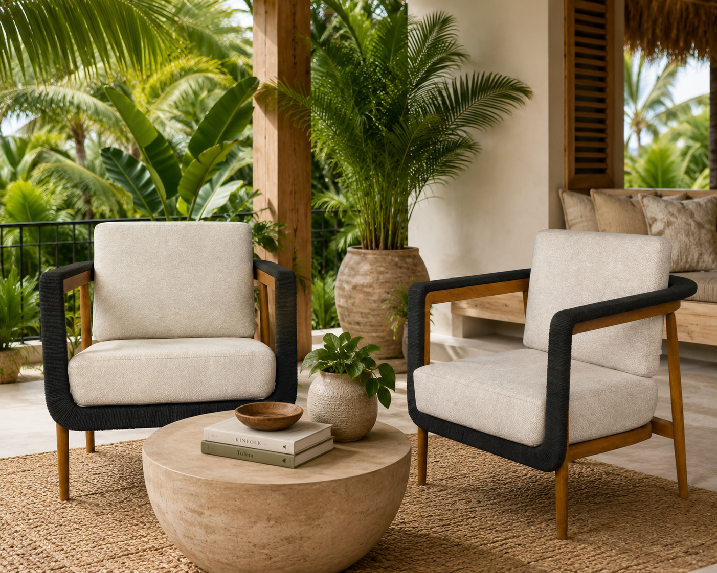 Ruby Armchair | Solid Teak Timber and Polyester rope