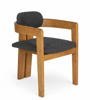 Solaro Dining Chair | Solid Teak Timber and fabric upholstery