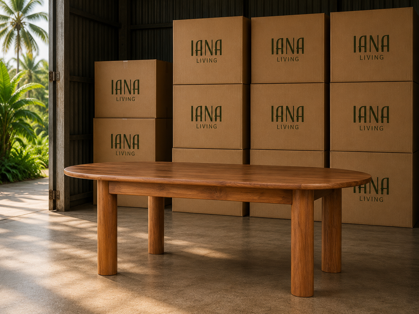 Solaro Dining Table | Solid Teak Timber