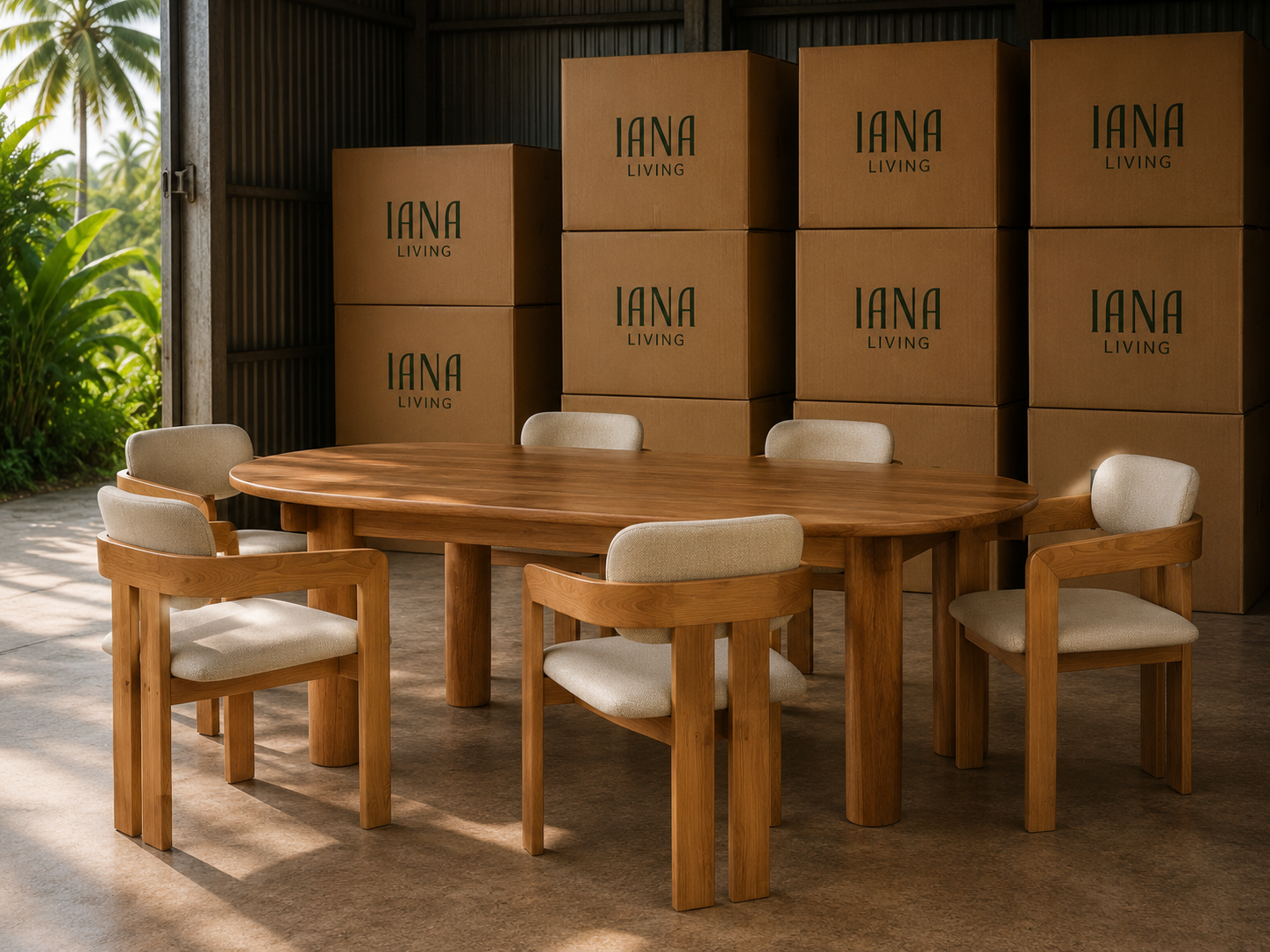Solaro Dining Chair | Solid Teak Timber and fabric upholstery