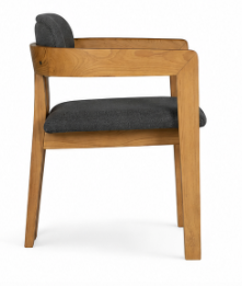 Solaro Dining Chair | Solid Teak Timber and fabric upholstery