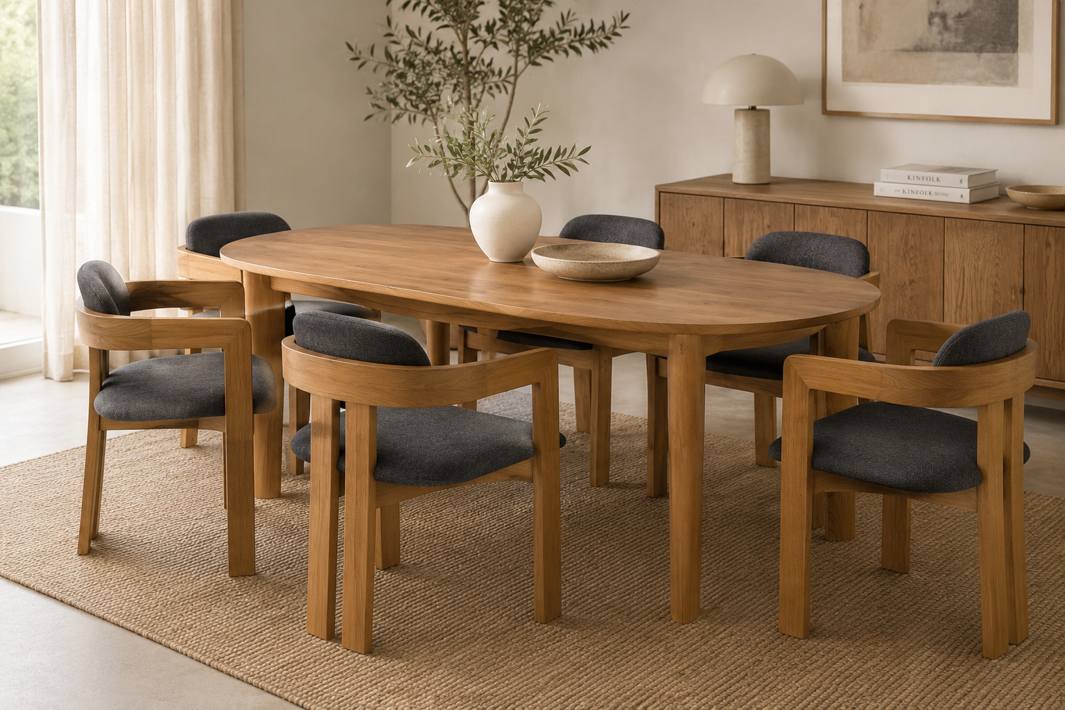 Solaro Dining Table | Solid Teak Timber