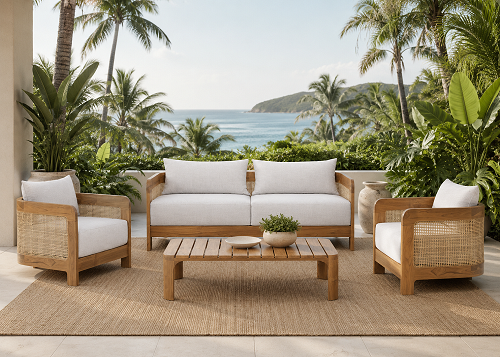 Tropez 1-Seater | Teak Timber Outdoor Lounge Chair